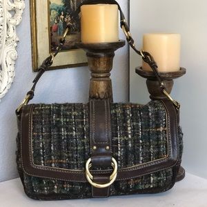 Coach Tweed Shoulder Bag